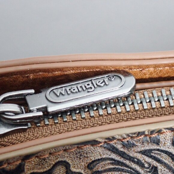 Wrangler Floral Embossed Fringe Hobo/Crossbody Purse - Picture 4 of 8